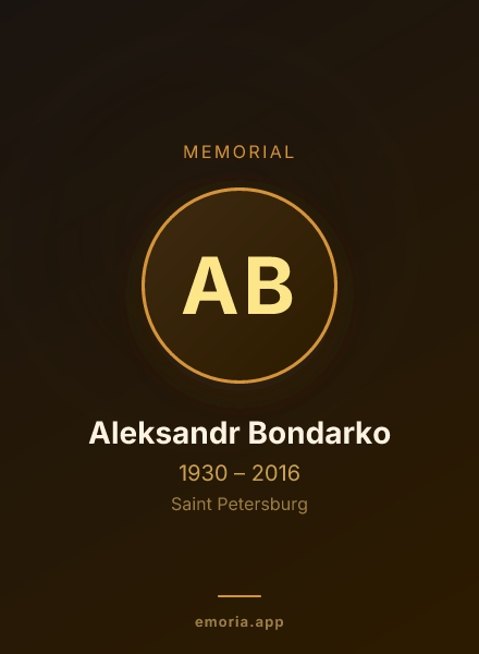 Memorial portrait of Aleksandr Bondarko