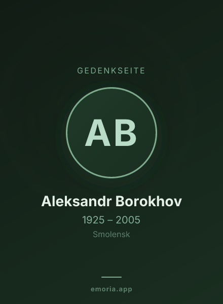 Gedenkportrait von Aleksandr Borokhov