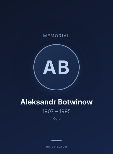 Memorial portrait of Aleksandr Botwinow