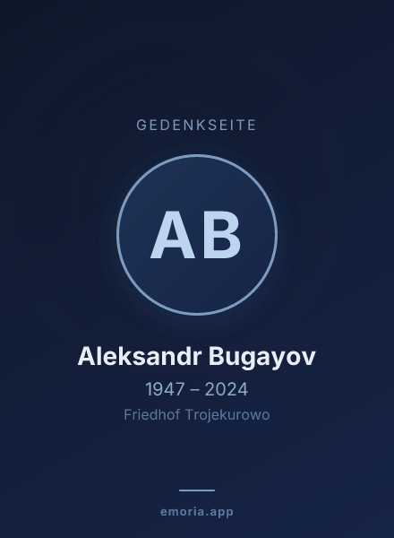 Gedenkportrait von Aleksandr Bugayov
