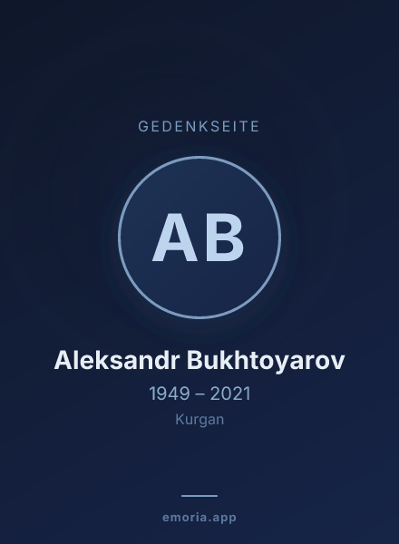 Gedenkportrait von Aleksandr Bukhtoyarov