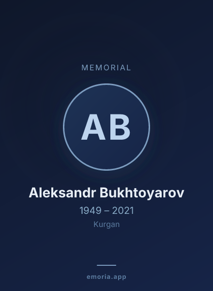 Memorial portrait of Aleksandr Bukhtoyarov