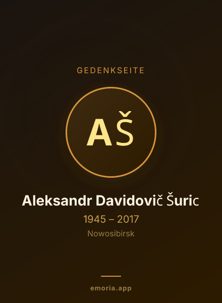 Gedenkportrait von Aleksandr Davidovič Šuric