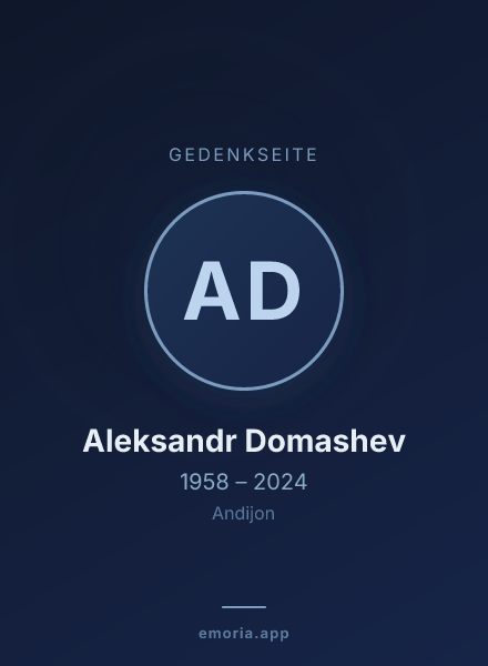 Gedenkportrait von Aleksandr Domashev