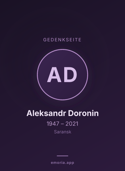 Gedenkportrait von Aleksandr Doronin