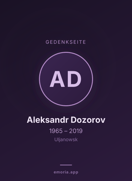 Gedenkportrait von Aleksandr Dozorov