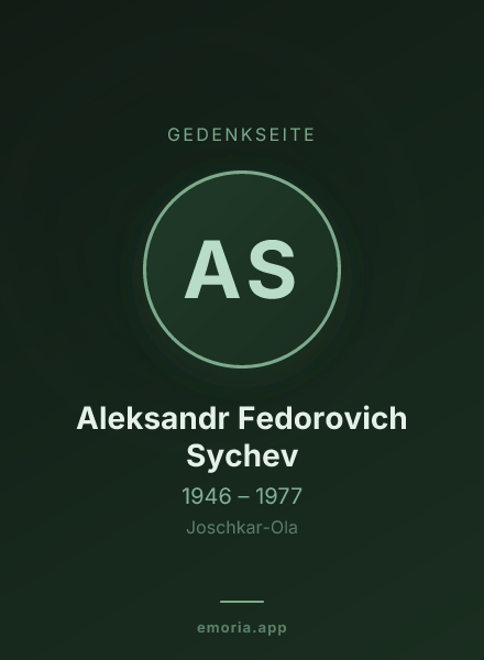 Gedenkportrait von Aleksandr Fedorovich Sychev