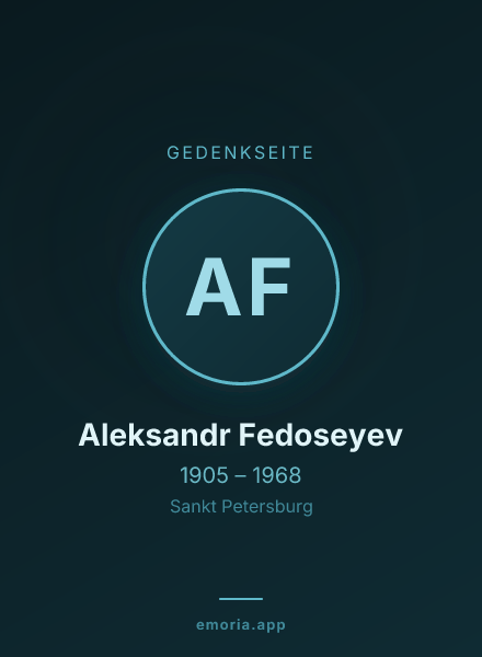 Gedenkportrait von Aleksandr Fedoseyev