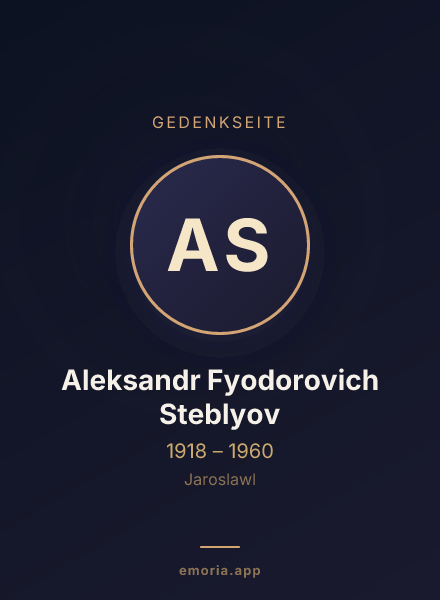 Gedenkportrait von Aleksandr Fyodorovich Steblyov