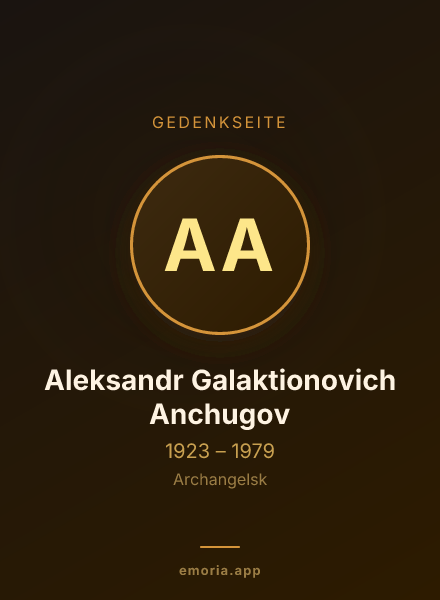 Gedenkportrait von Aleksandr Galaktionovich Anchugov
