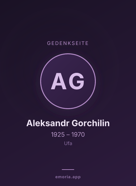 Gedenkportrait von Aleksandr Gorchilin
