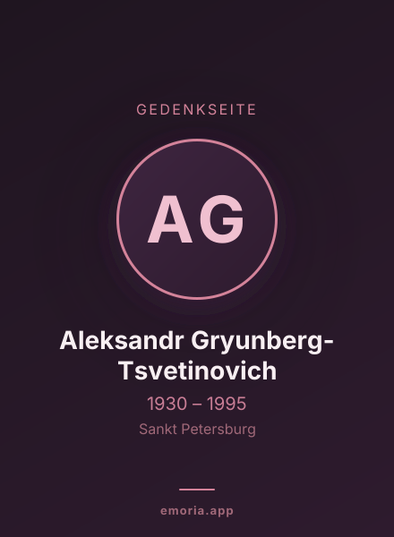 Gedenkportrait von Aleksandr Gryunberg-Tsvetinovich