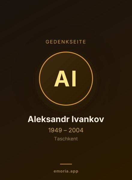 Gedenkportrait von Aleksandr Ivankov