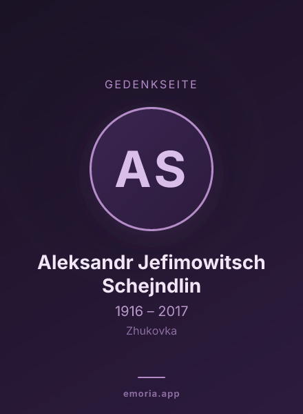Gedenkportrait von Aleksandr Jefimowitsch Schejndlin