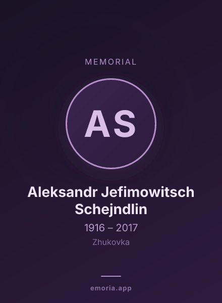 Memorial portrait of Aleksandr Jefimowitsch Schejndlin