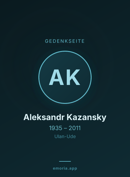 Gedenkportrait von Aleksandr Kazansky