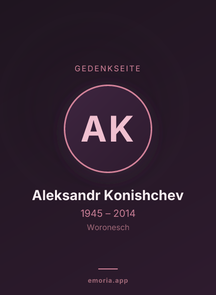 Gedenkportrait von Aleksandr Konishchev