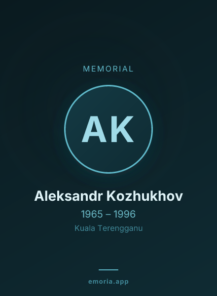 Memorial portrait of Aleksandr Kozhukhov