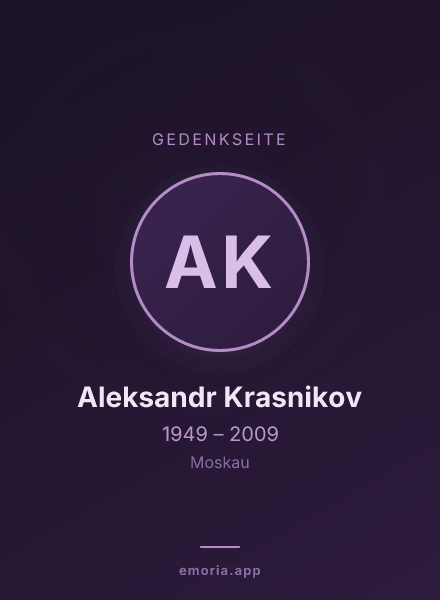 Gedenkportrait von Aleksandr Krasnikov