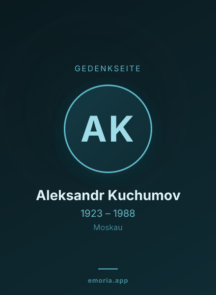 Gedenkportrait von Aleksandr Kuchumov