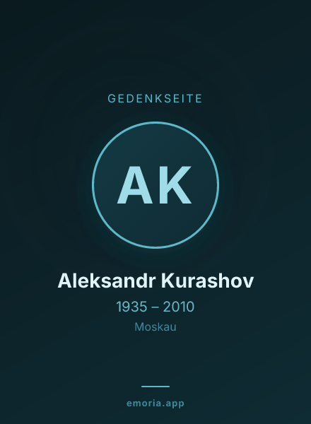 Gedenkportrait von Aleksandr Kurashov