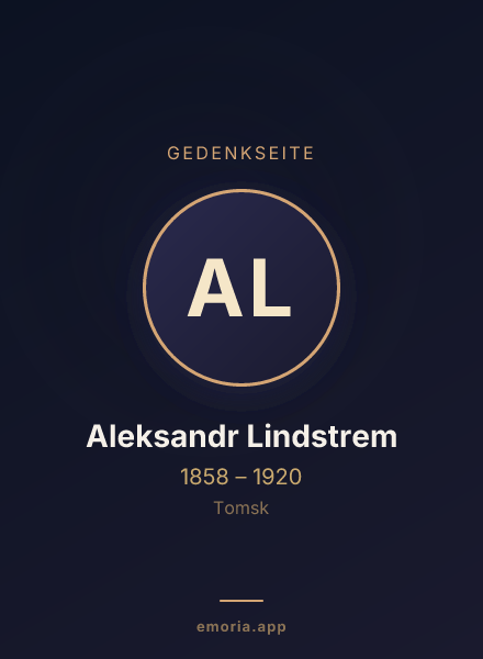 Gedenkportrait von Aleksandr Lindstrem
