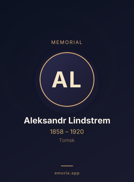 Memorial portrait of Aleksandr Lindstrem