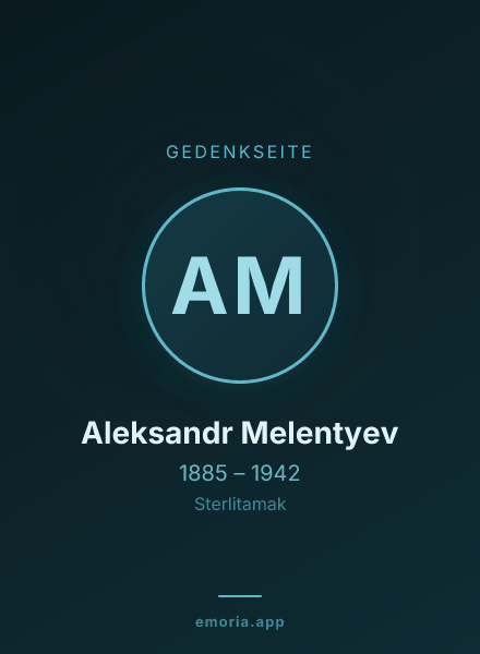 Gedenkportrait von Aleksandr Melentyev