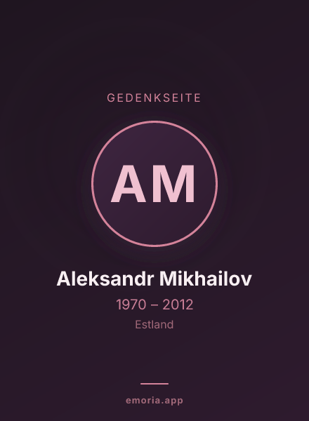 Gedenkportrait von Aleksandr Mikhailov