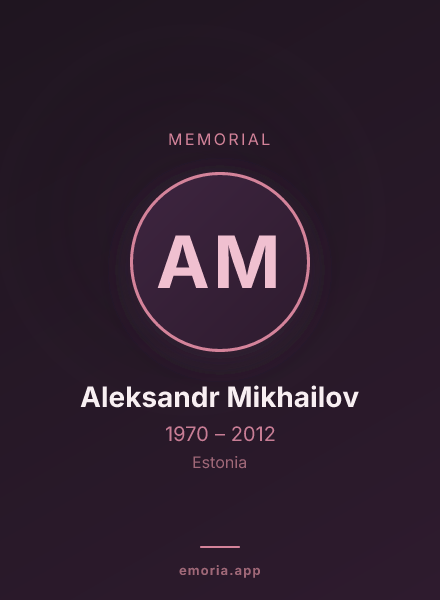 Memorial portrait of Aleksandr Mikhailov