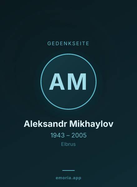 Gedenkportrait von Aleksandr Mikhaylov