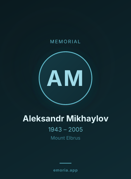 Memorial portrait of Aleksandr Mikhaylov