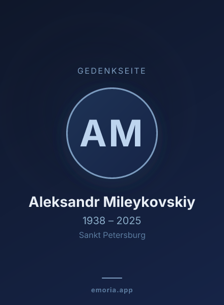 Gedenkportrait von Aleksandr Mileykovskiy