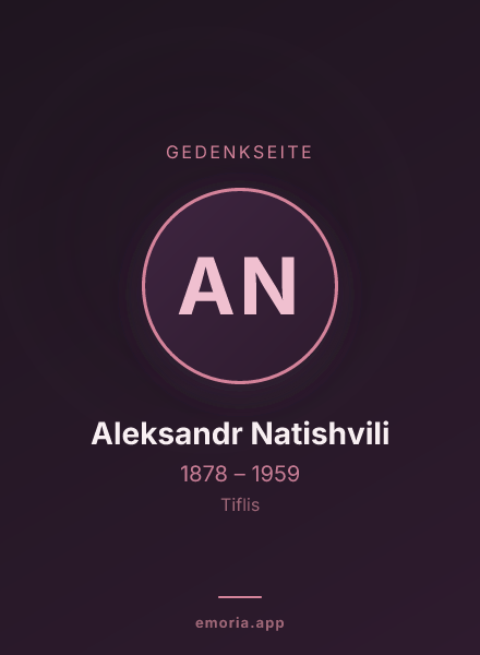 Gedenkportrait von Aleksandr Natishvili