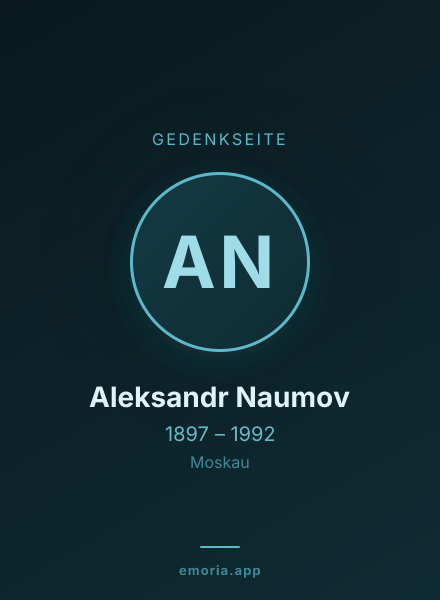 Gedenkportrait von Aleksandr Naumov