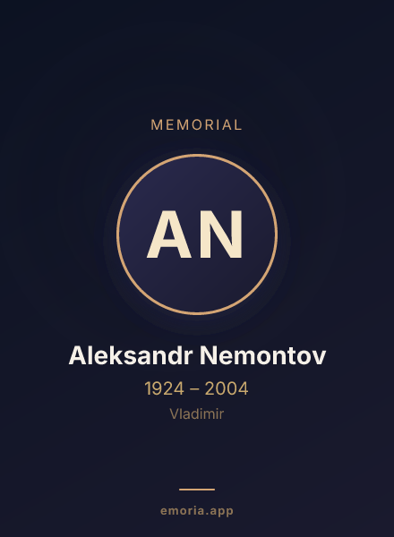 Memorial portrait of Aleksandr Nemontov