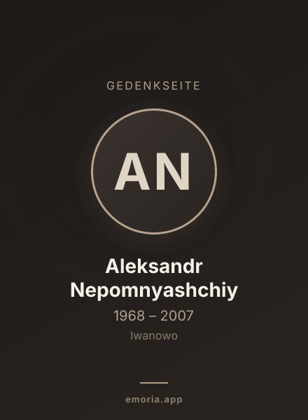 Gedenkportrait von Aleksandr Nepomnyashchiy