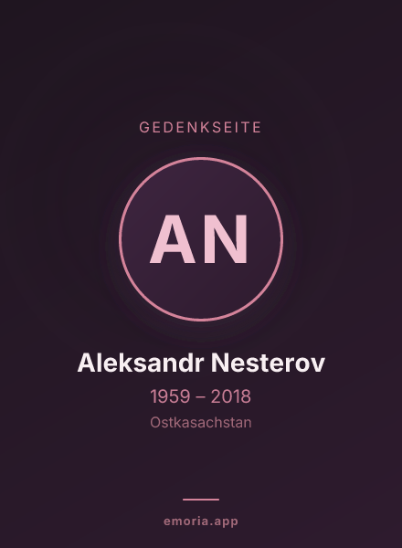 Gedenkportrait von Aleksandr Nesterov