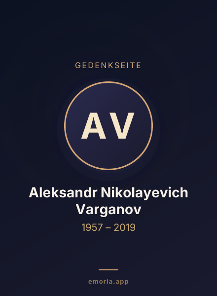 Gedenkportrait von Aleksandr Nikolayevich Varganov
