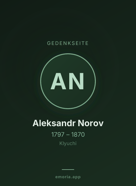 Gedenkportrait von Aleksandr Norov