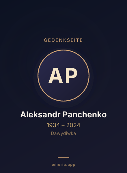 Gedenkportrait von Aleksandr Panchenko