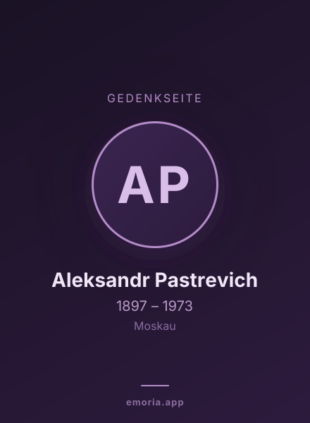 Gedenkportrait von Aleksandr Pastrevich