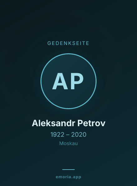 Gedenkportrait von Aleksandr Petrov