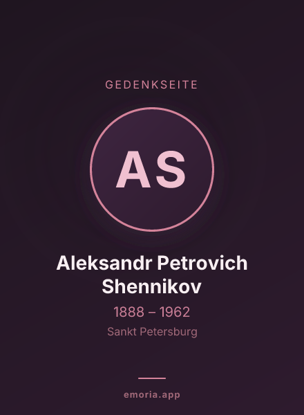 Gedenkportrait von Aleksandr Petrovich Shennikov