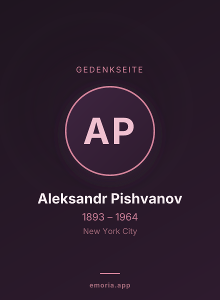 Gedenkportrait von Aleksandr Pishvanov