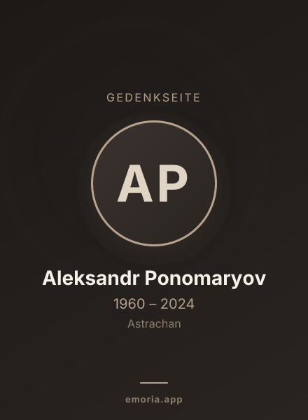 Gedenkportrait von Aleksandr Ponomaryov