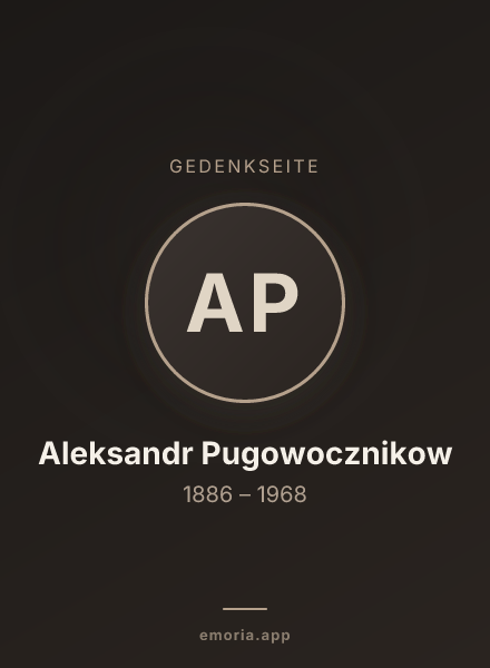 Gedenkportrait von Aleksandr Pugowocznikow