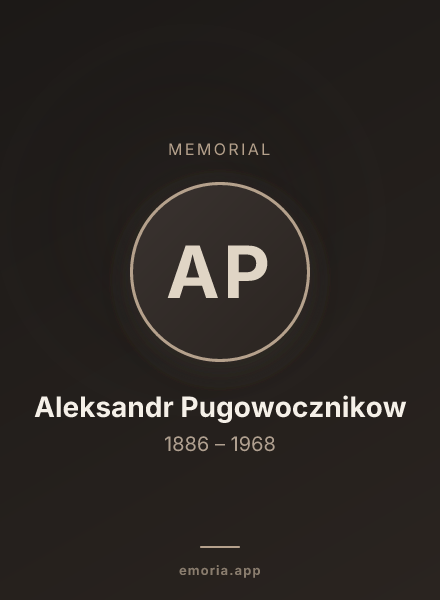 Memorial portrait of Aleksandr Pugowocznikow