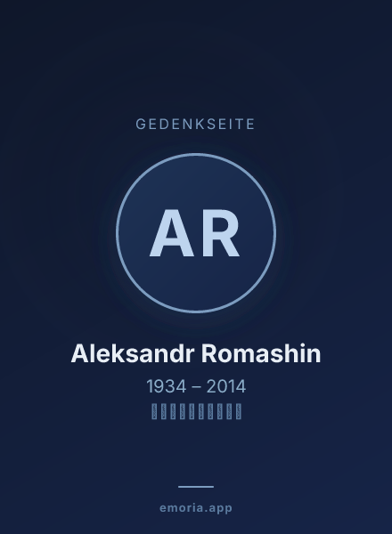 Gedenkportrait von Aleksandr Romashin