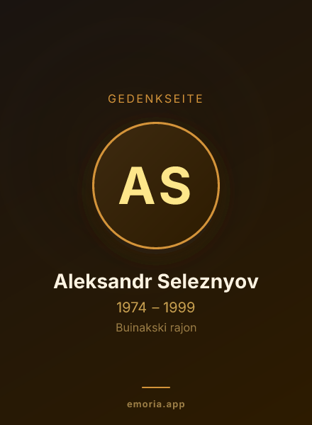 Gedenkportrait von Aleksandr Seleznyov